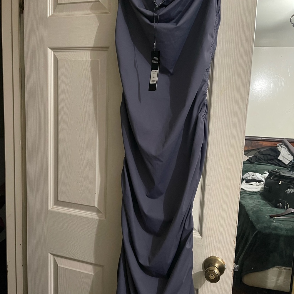 Fashion Nova Slate Gray Midi Dress